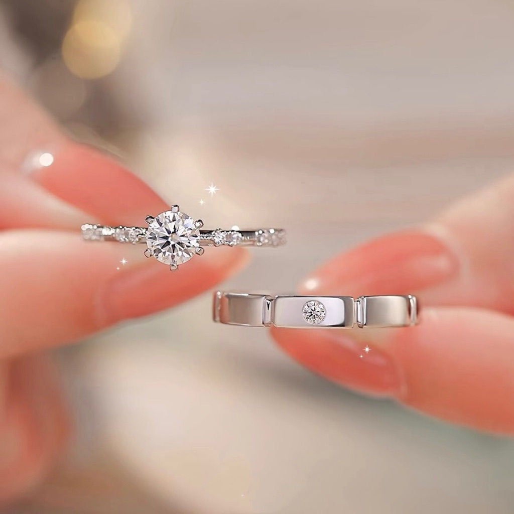 1ct Simulated Moissanite Six-prong Ring Jewelry for Women — main product view