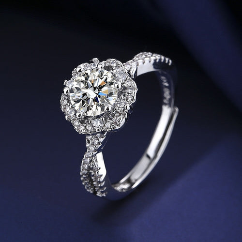 1ct Simulated Moissanite Six-prong Ring Jewelry for Women — main product view