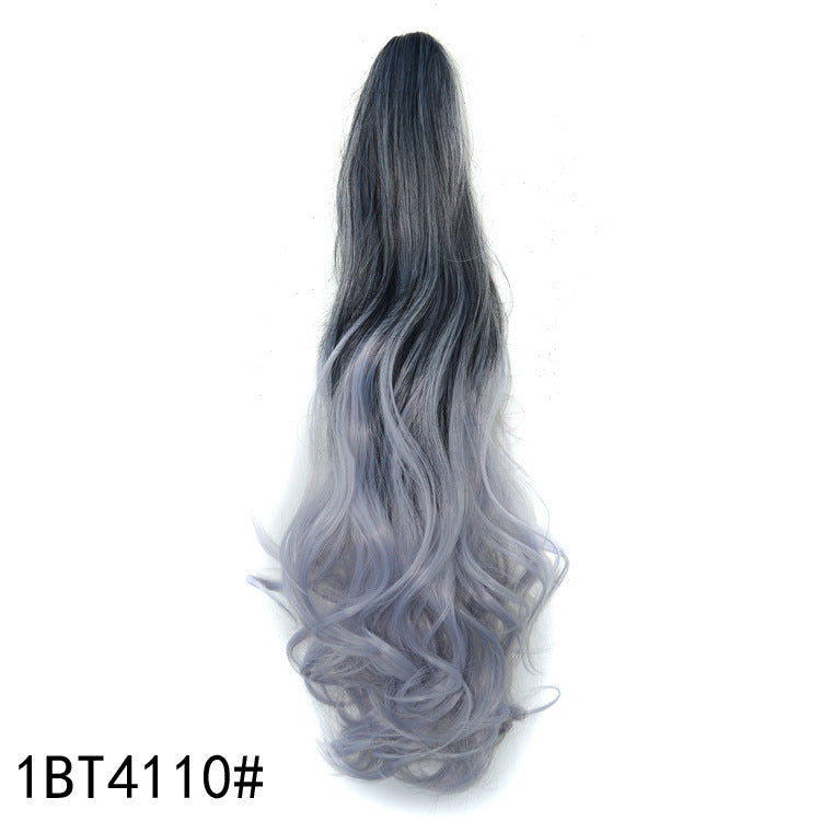 Colorful Gradient Color Clip Ponytail Wig — alternate detail