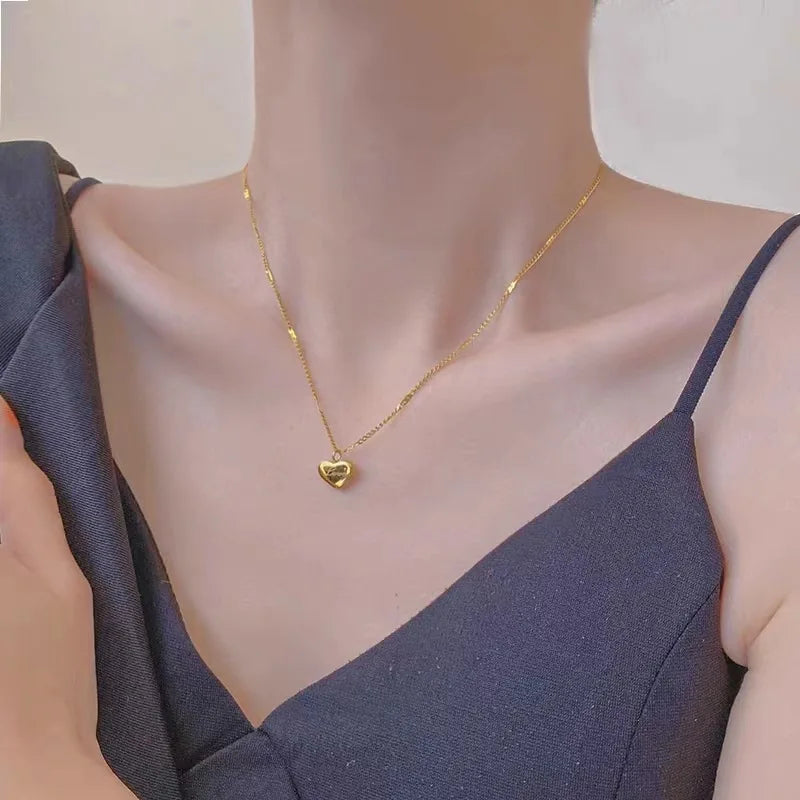 Necklace for Women Vintage Love Heart Pendant Party Jewelry — alternate product view