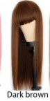 Qi Bangs Black and Brown Long Straight Hair — product detail