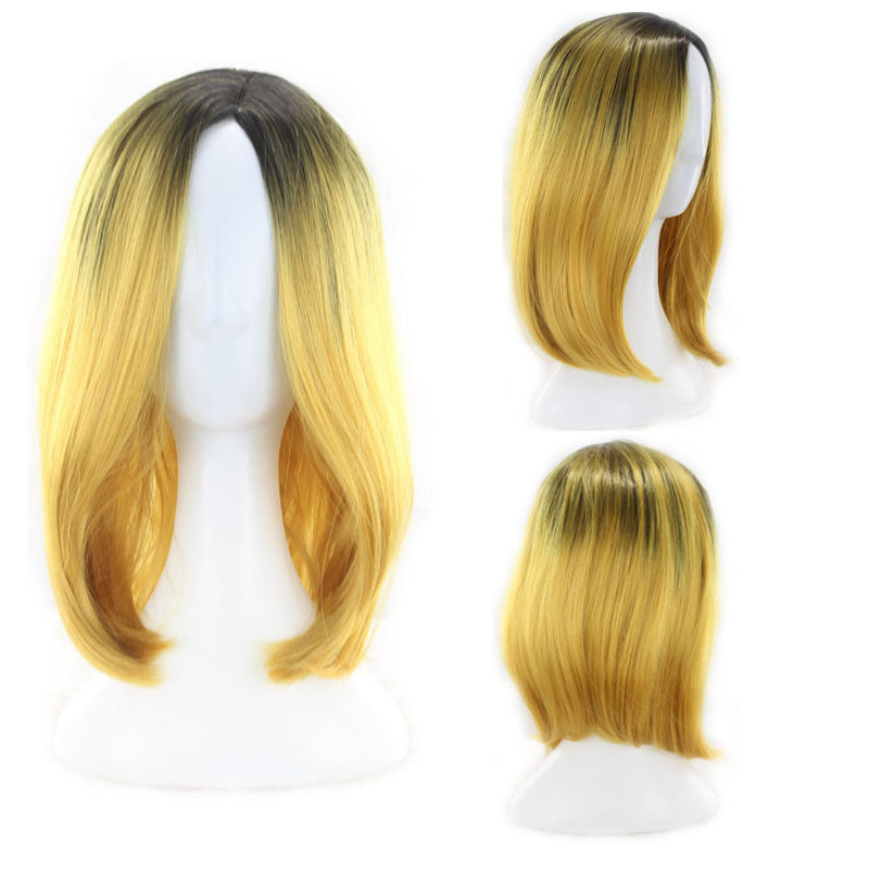Wig Women's Short Straight Hair Gradient Bobo — detail view