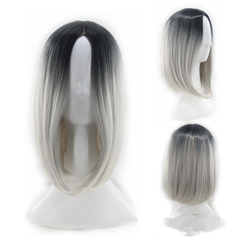 Wig Women's Short Straight Hair Gradient Bobo — detail view