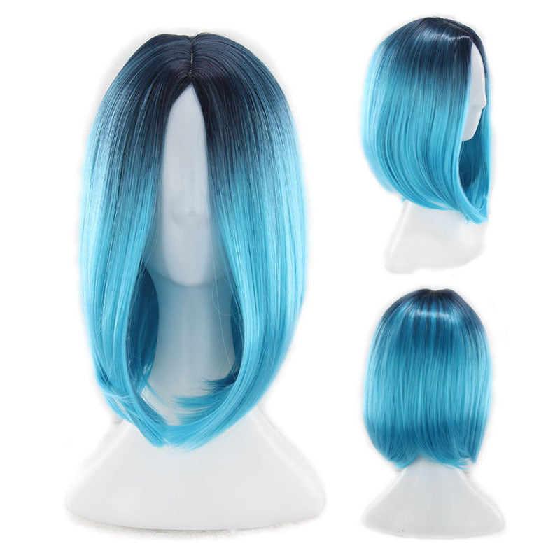 Wig Women's Short Straight Hair Gradient Bobo — alternate product view