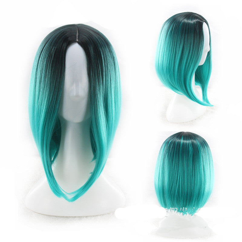 Wig Women's Short Straight Hair Gradient Bobo — additional product view