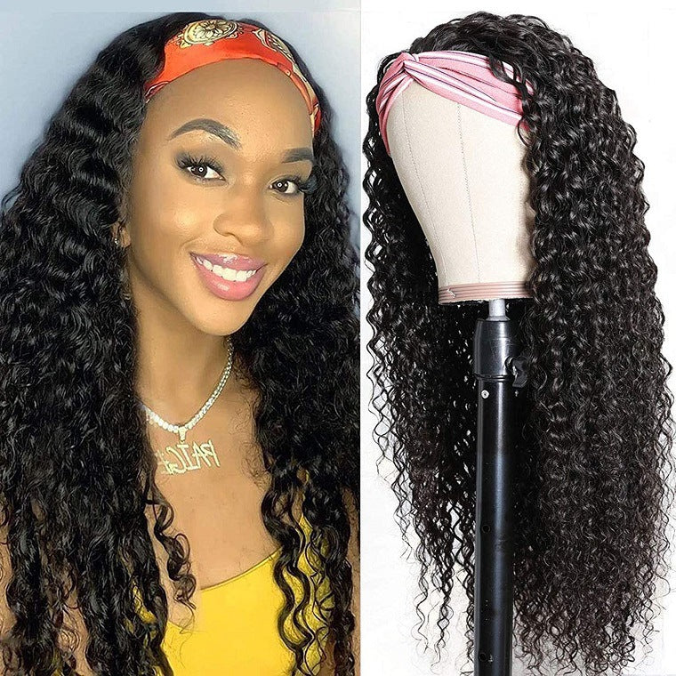 Small Curly Hair Black Fluffy Chemical Fiber Hair with Wig — product detail