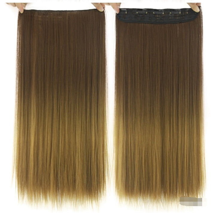 Dyed Gradual Straight Hair Clip Clip, Curtain T-color Hair Extension Piece — additional product view