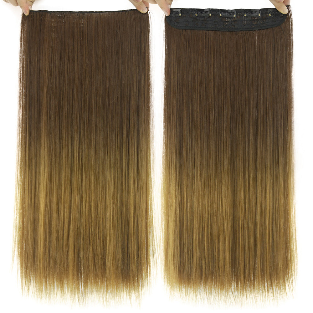Dyed Gradual Straight Hair Clip Clip, Curtain T-color Hair Extension Piece — main product view