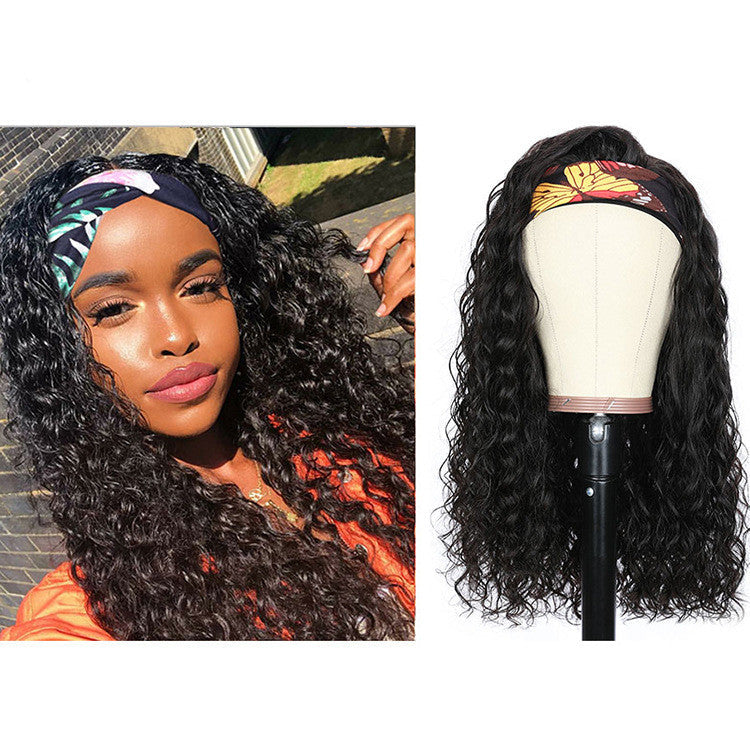 Brazilian Water Wave Headband Human Hair Wigs — alternate product view