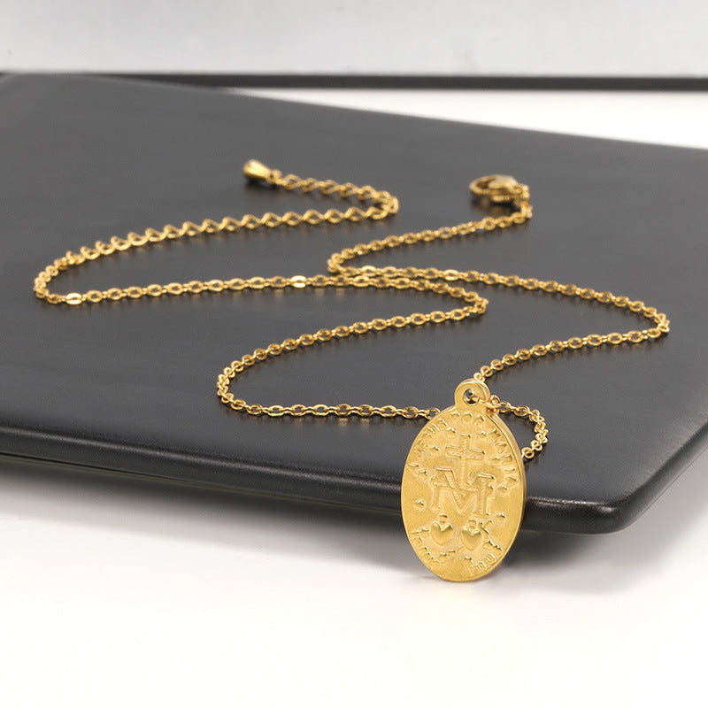 S925 Vintage Cameo Necklace Oval Necklace for Women Jewelry — alternate detail