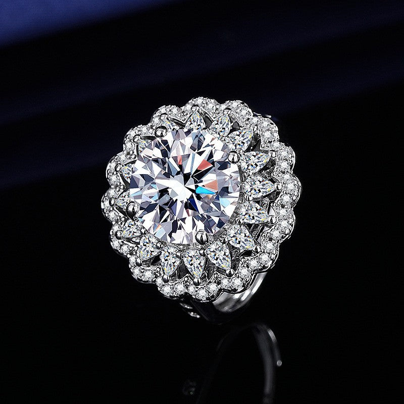1ct Simulated Moissanite Six-prong Ring Jewelry for Women — product detail