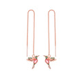 Little Bird Drop Long Hanging Hummingbird Earrings for Women Tassel Crystal Pendant Earring Jewelry — alternate detail