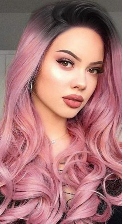 Gradient Color Long Curly Hair Big Wave High-temperature Fiber Chemical Fiber Wig — alternate detail