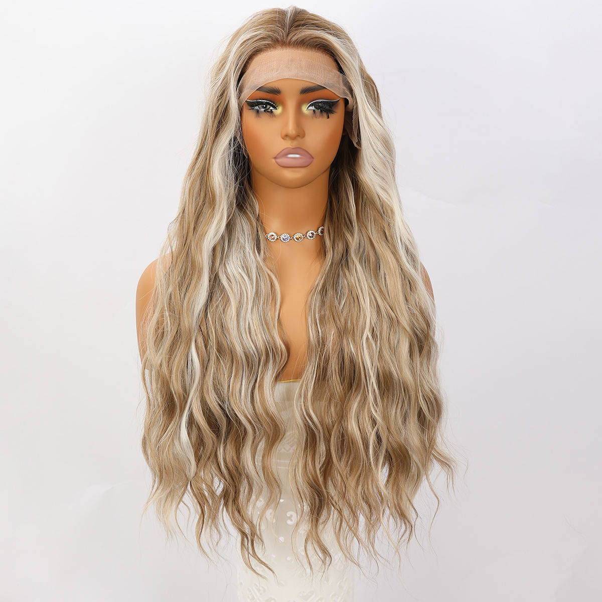 Brown Blonde Mixed High-gloss Lace Front T Part Sm9208 Series — product detail
