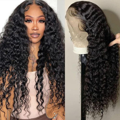 12a Water Wave Human Hair 13x4 Lace Front Wig — main product view