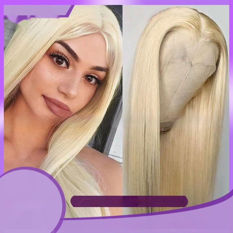 Real Human Hair Transparent Lace Full-head Wig — detail view