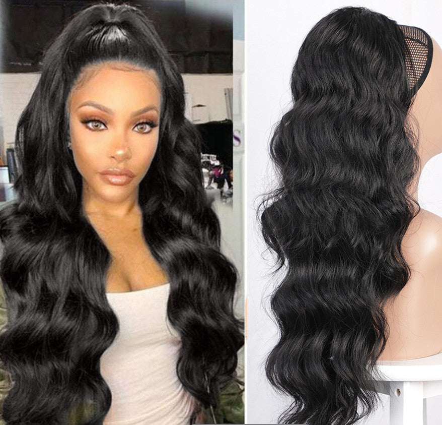 Wig Big Wave Drawstring Ponytail Matte High Temperature Silk Chemical Fiber Wig — alternate product view
