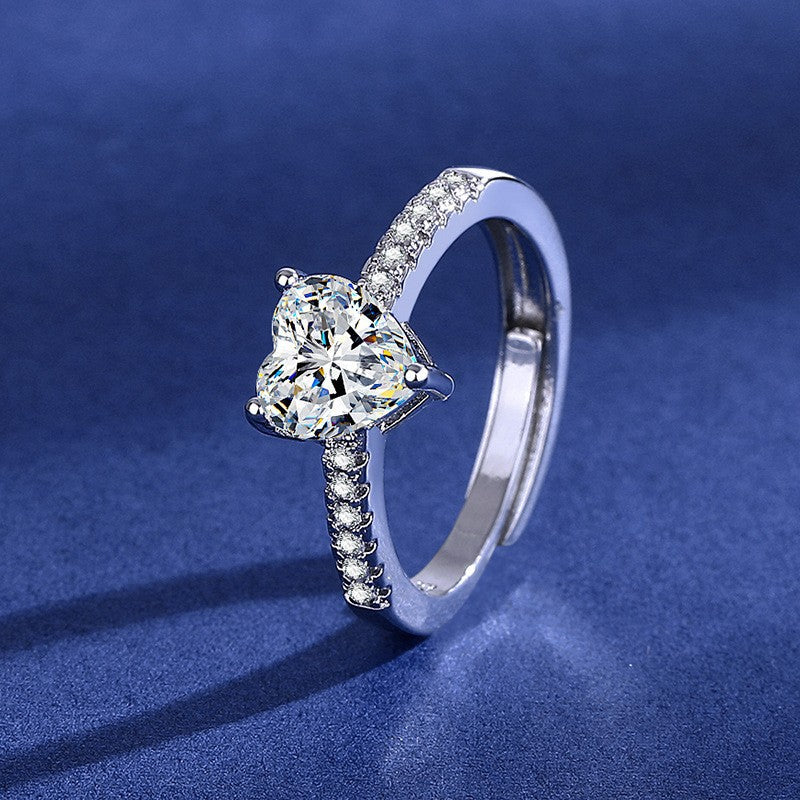 1ct Simulated Moissanite Six-prong Ring Jewelry for Women — product detail