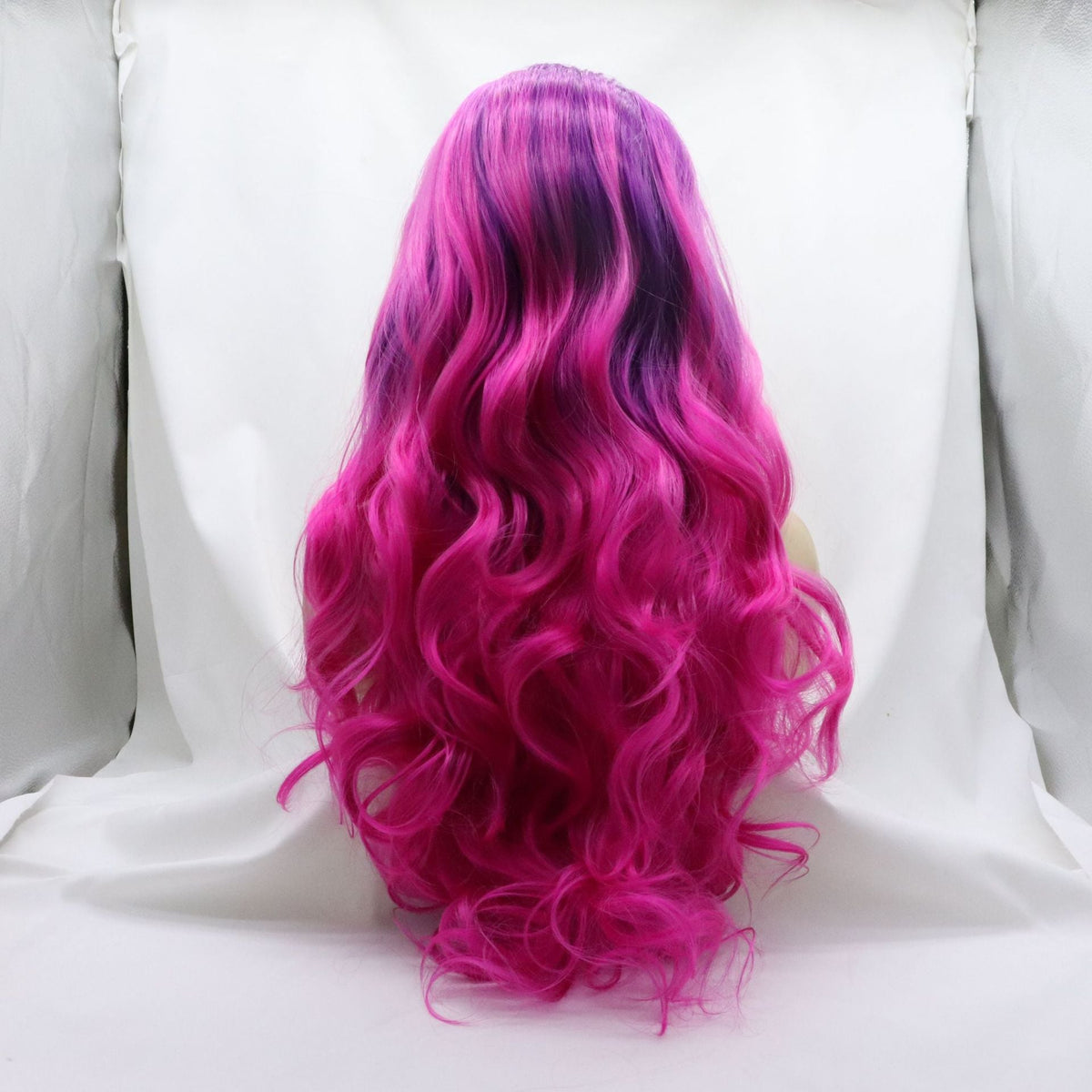 Front Lace Half Hand Hook Gradient Color Long Curly Wig — alternate product view