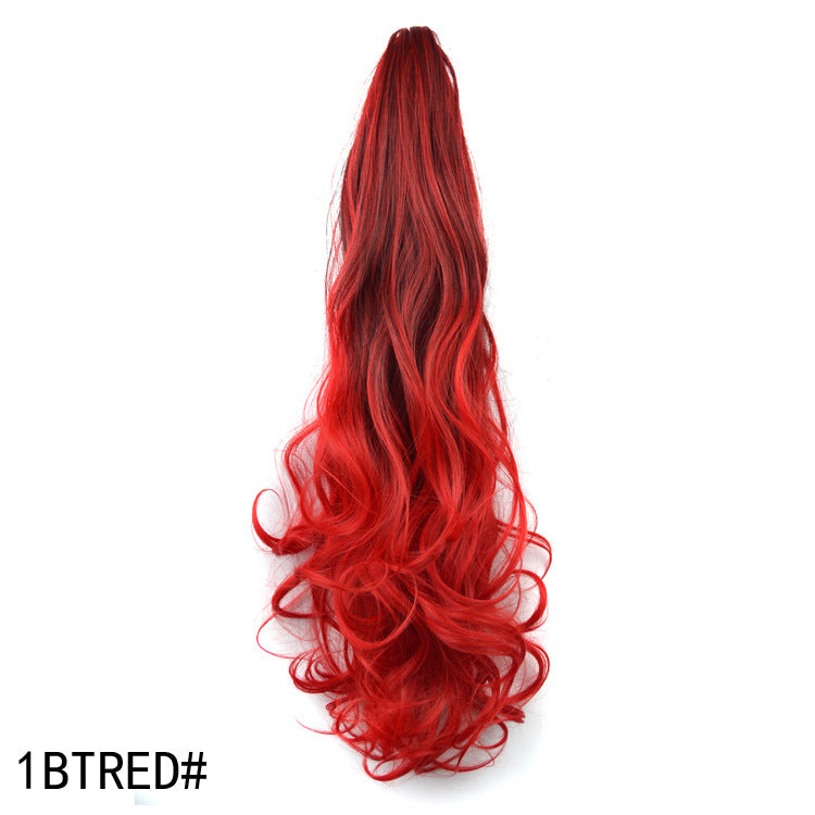 Colorful Gradient Color Clip Ponytail Wig — alternate product view