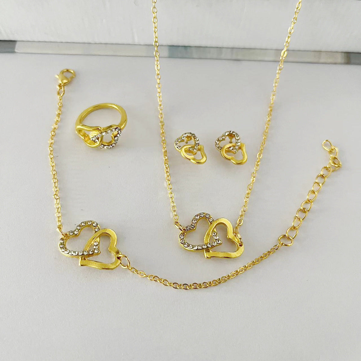 5PCS Butterfly Pendants Necklace Earrings Ring Bracelet Sets for Women Jewelry Set Bridal Jewelry — additional product view