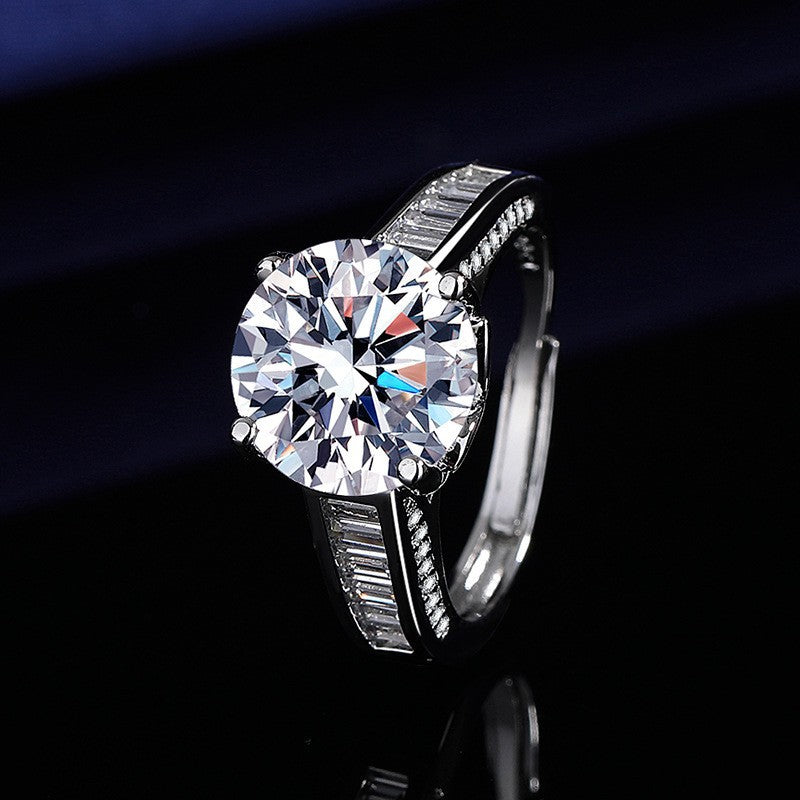 1ct Simulated Moissanite Six-prong Ring Jewelry for Women — detail view