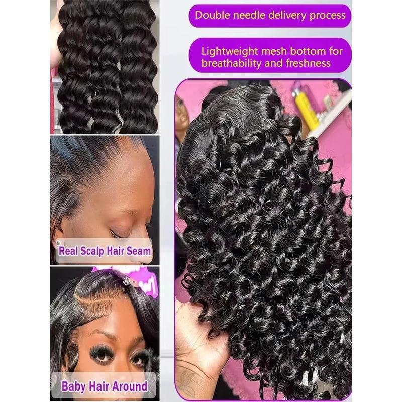 300 Density Loose Wave HD Lace Wig — detail view