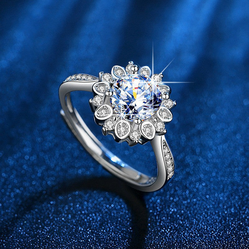 1ct Simulated Moissanite Six-prong Ring Jewelry for Women — additional product view
