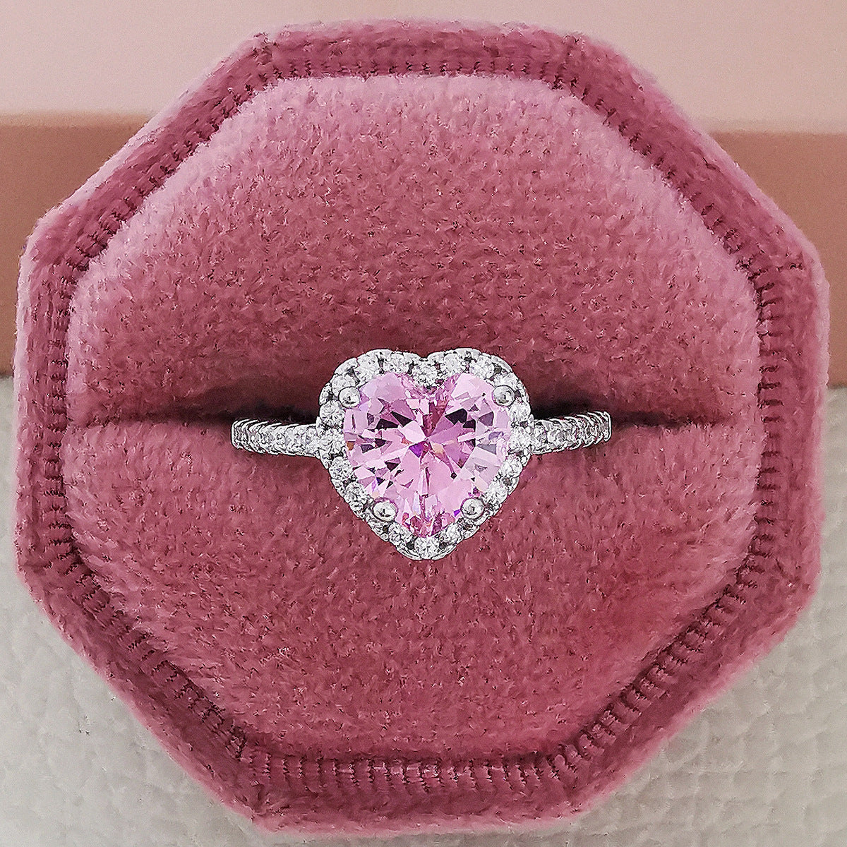 Multicolor Charm Cubic Zirconia Wedding Rings for Women T Shape Stone Jewelry — additional product view