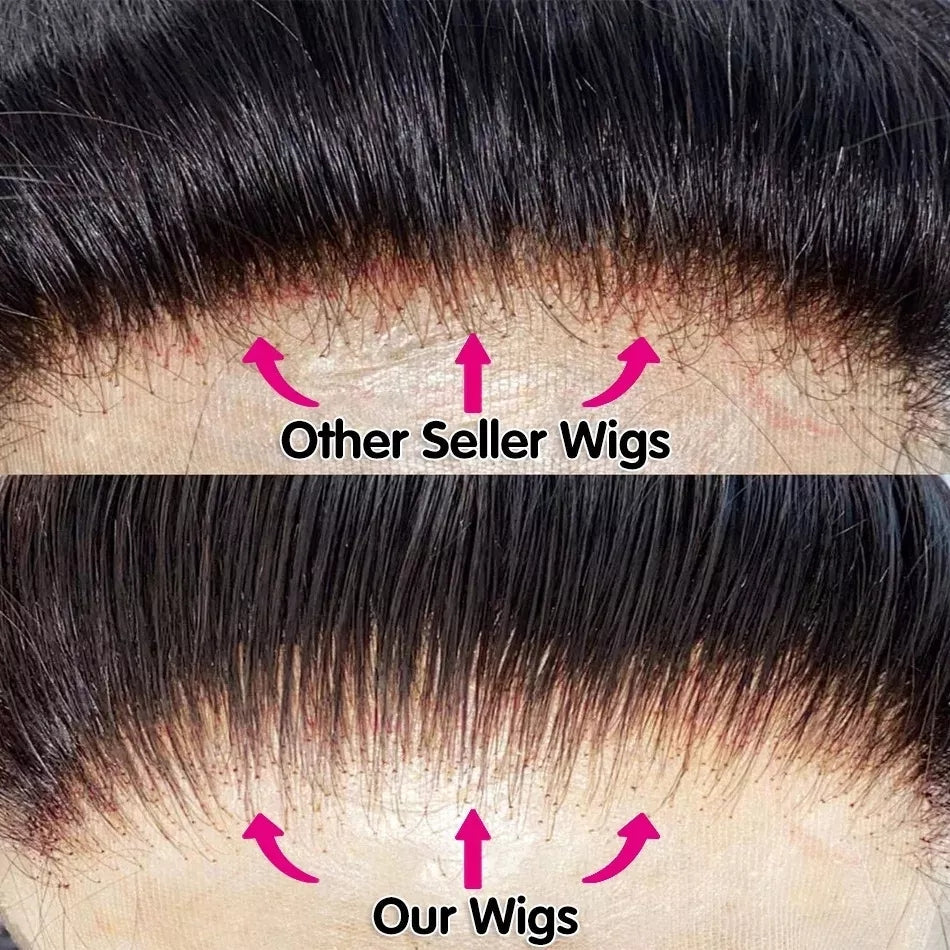 6x4 Density Virgin Human Hair Wigs for Black Women Vietnamese Raw Hair Transparent Lace Front Pre-plucked Bleached Knots — alternate detail