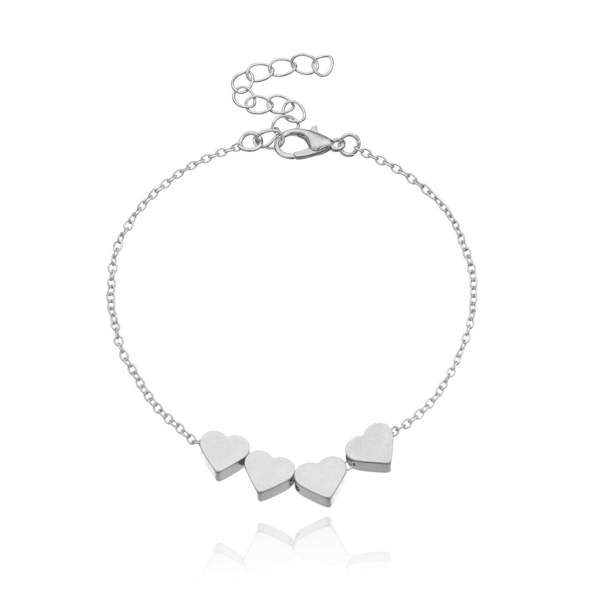 Korean Thin Chain Heart Bracelet for Women Birthday Party Jewelry — alternate detail