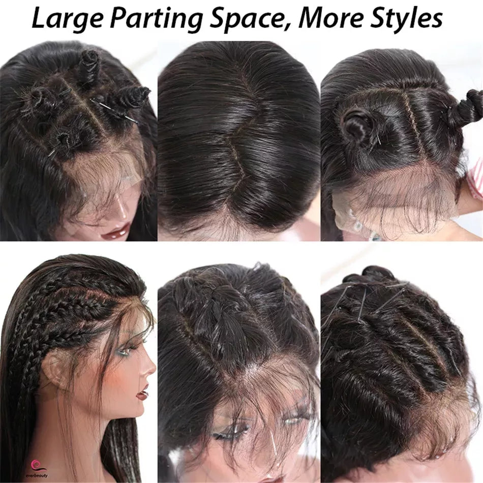 6x4 Density Virgin Human Hair Wigs for Black Women Vietnamese Raw Hair Transparent Lace Front Pre-plucked Bleached Knots — alternate product view