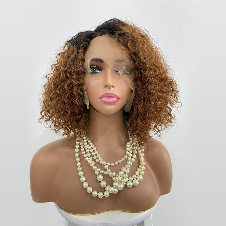 Ombre Curly Bobo1b30 Human Hair Lace Wig — alternate product view