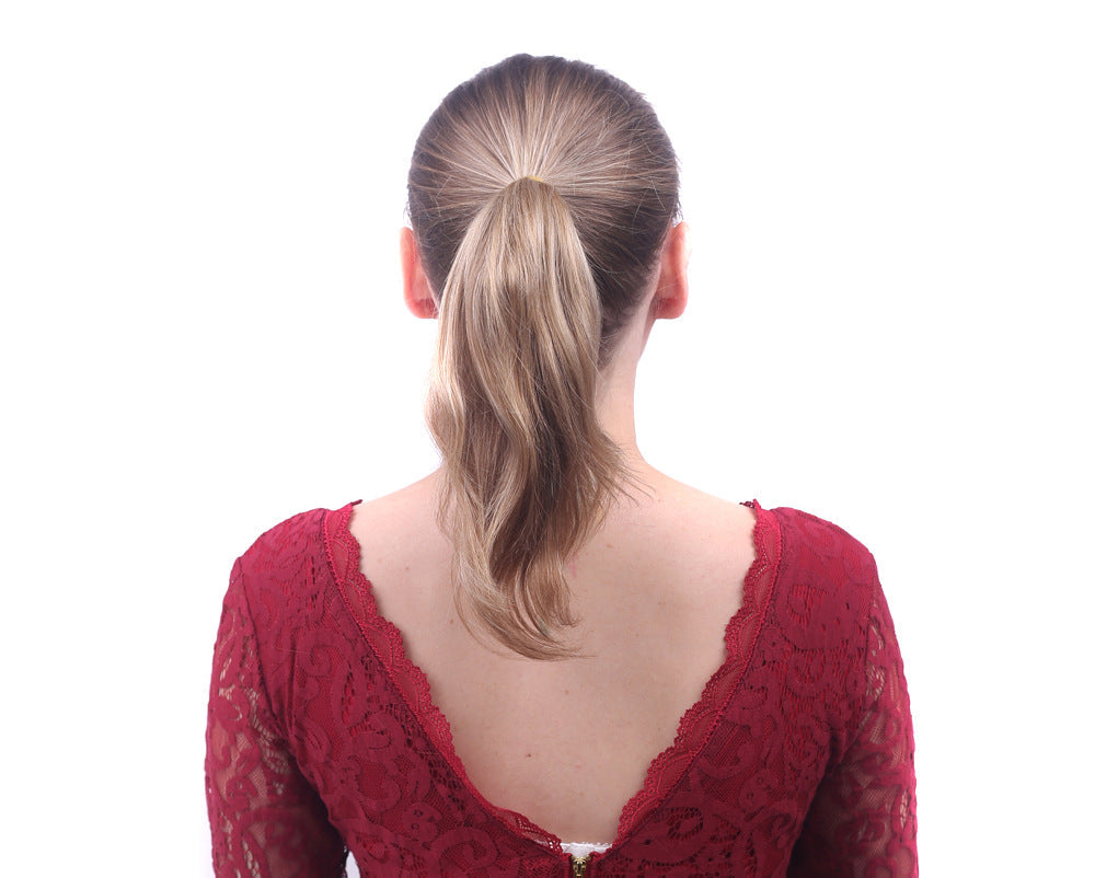 Colorful Gradient Color Clip Ponytail Wig — product view