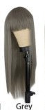 Qi Bangs Black and Brown Long Straight Hair — main product view