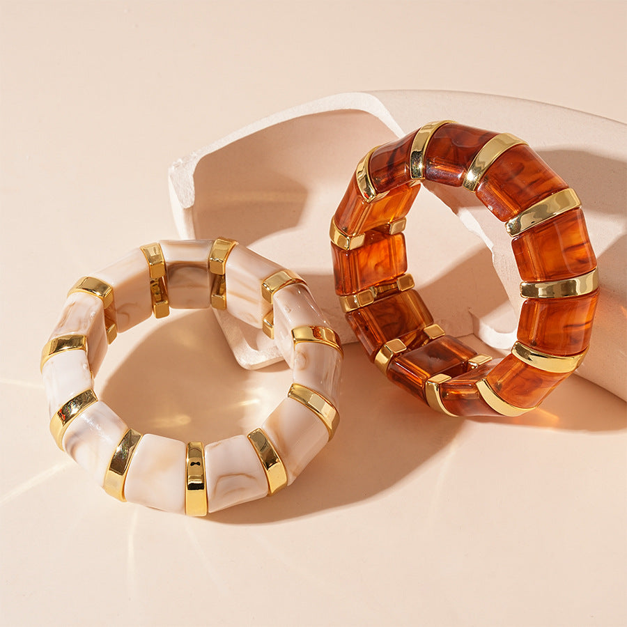 Acrylic Bracelet Geometric Jewelry for Women — detail view