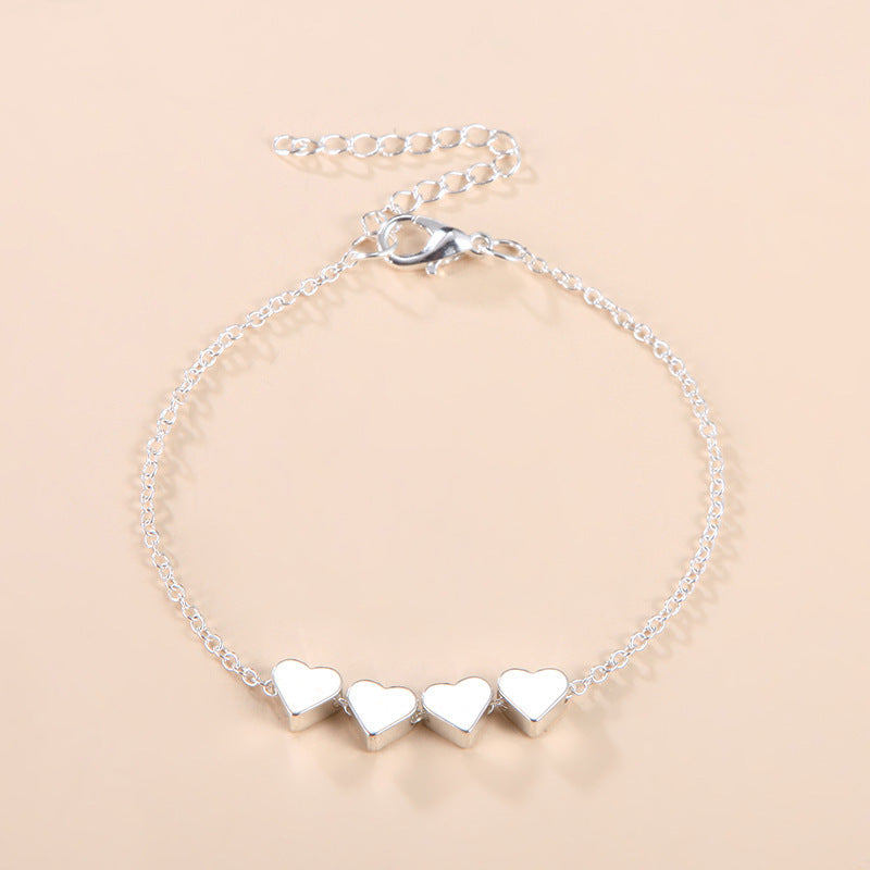 Korean Thin Chain Heart Bracelet for Women Birthday Party Jewelry — product detail