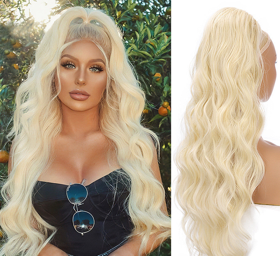 Wig Big Wave Drawstring Ponytail Matte High Temperature Silk Chemical Fiber Wig — product detail