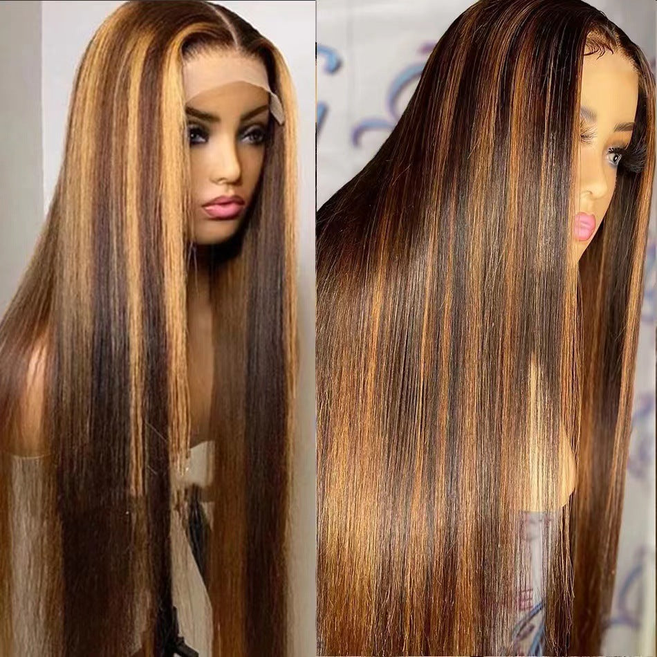 Front Lace Long Straight African Women Wig — main product view