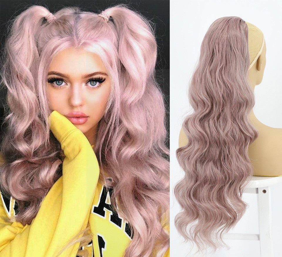 Wig Big Wave Drawstring Ponytail Matte High Temperature Silk Chemical Fiber Wig — product view