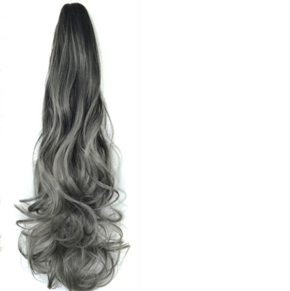 Colorful Gradient Color Clip Ponytail Wig — product detail