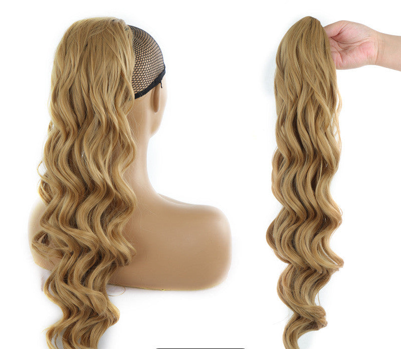 Wig Big Wave Drawstring Ponytail Matte High Temperature Silk Chemical Fiber Wig — alternate product view