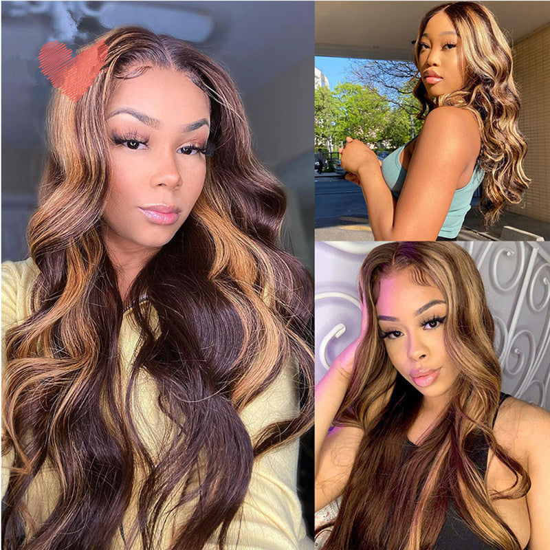 Women's Wigs, Long Curly Hair, Chemical Fiber Wigs, Rose Net — product detail