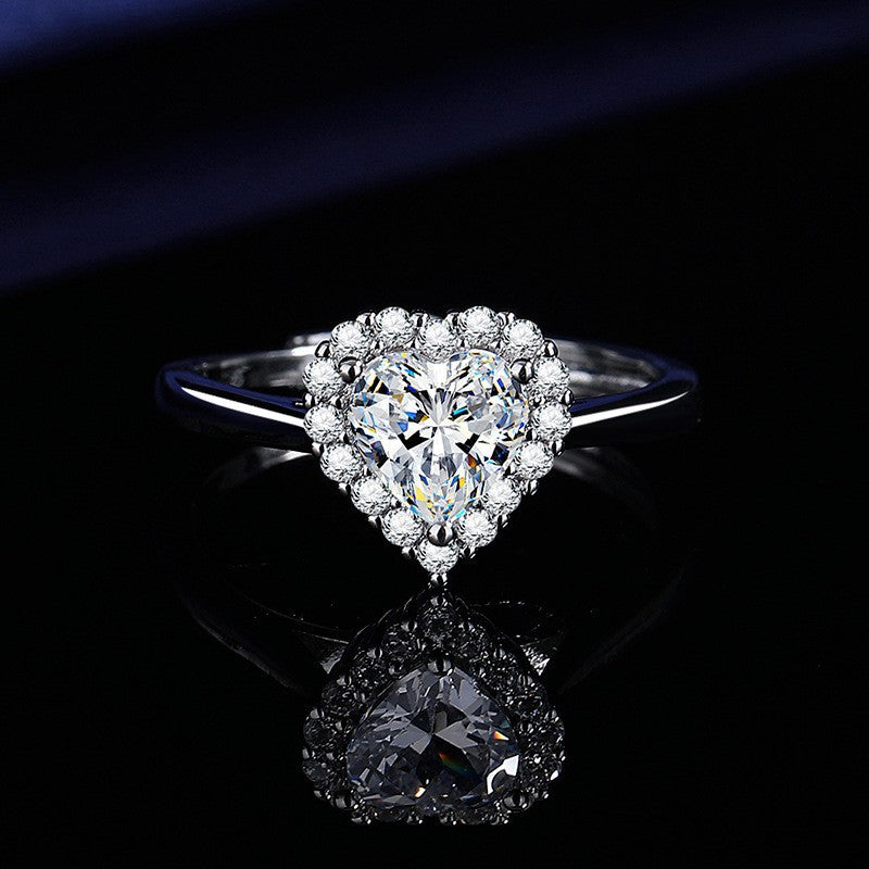 1ct Simulated Moissanite Six-prong Ring Jewelry for Women — alternate product view