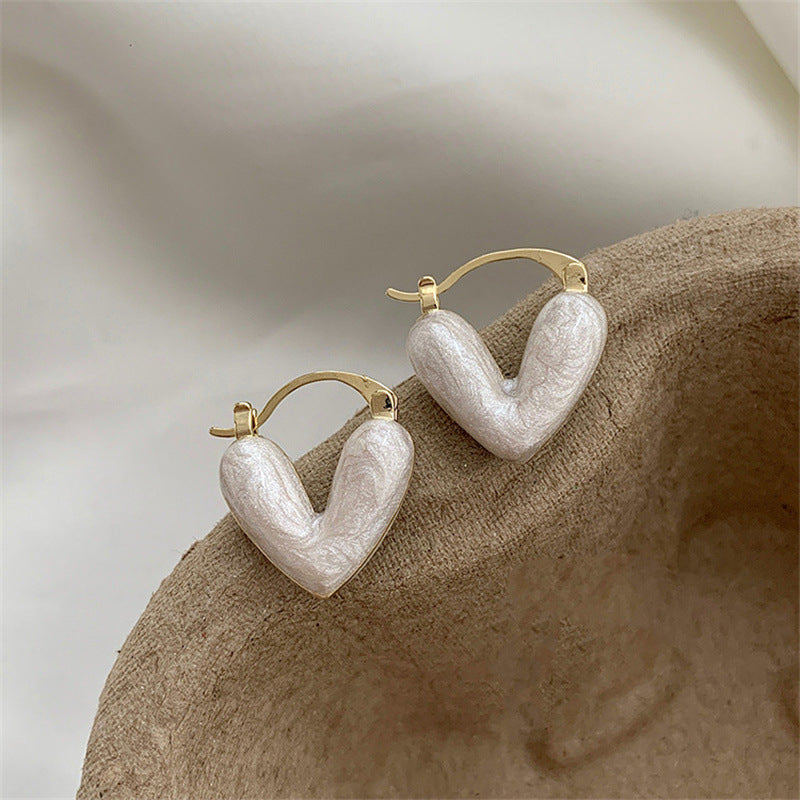 Heart Pendant Drop Earrings for Women Summer Trinket Jewelry Vacation Accessories Enamel Earring — product detail