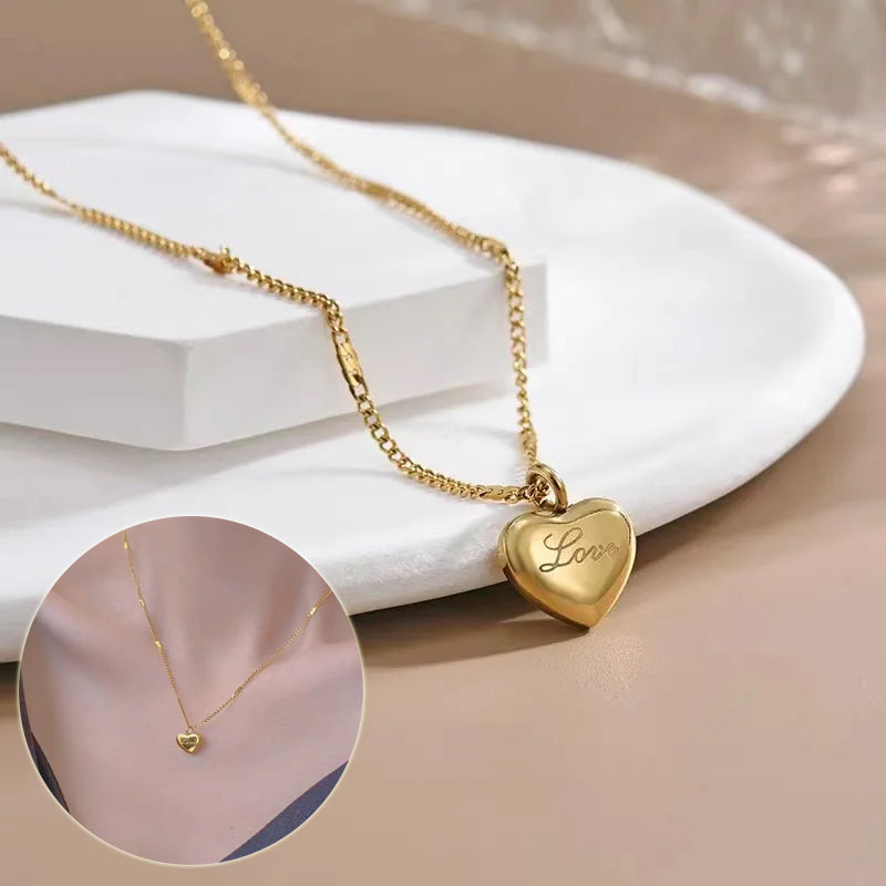 Necklace for Women Vintage Love Heart Pendant Party Jewelry — main product view