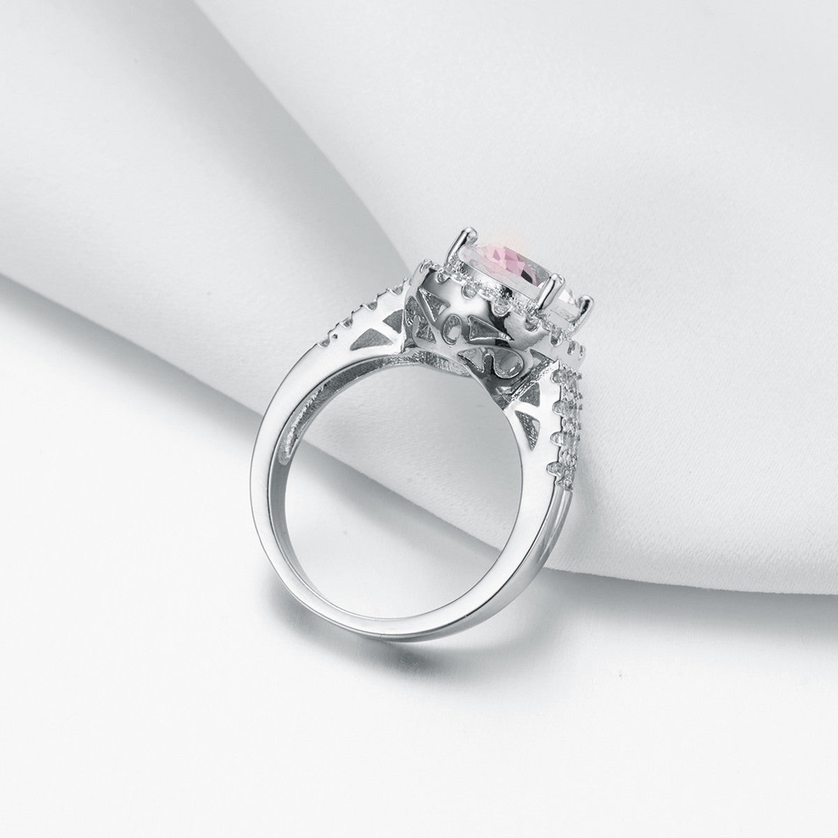 Oval Cut Crystal & Zircon Ring, European Style Zircon Jewelry for Women — product detail