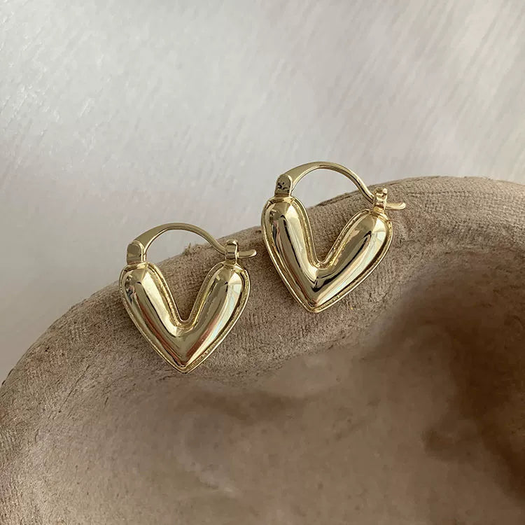Heart Pendant Drop Earrings for Women Summer Trinket Jewelry Vacation Accessories Enamel Earring — main product view