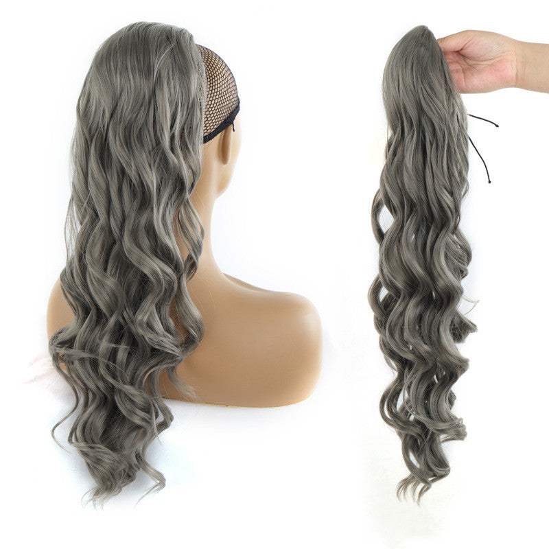 Wig Big Wave Drawstring Ponytail Matte High Temperature Silk Chemical Fiber Wig — product detail