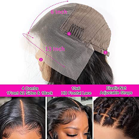 12a Water Wave Human Hair 13x4 Lace Front Wig — product view